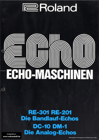 Roland Prospekt Echo-Maschinen 1977 deutsch