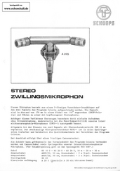 Schoeps Prospekt MTSC34 MTSC44 MTSC54 ORTF-Mikrofone 1979 deutsch