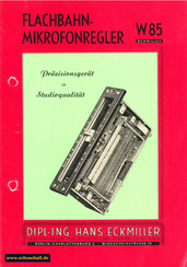 Eckmiller Prospekt W85 Flachbahnmikrofonregler deutsch