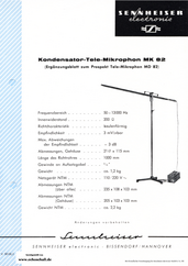 Sennheiser Prospekt MK82 Tube Shotgun 1958 deutsch