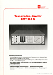 EMT Prospekt 266X Look-Ahead-Limiter deutsch