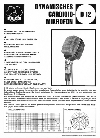 AKG Prospekt D12 Mikrofon deutsch