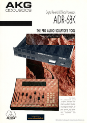 AKG Brochure ADR68K Digital Reverb 1986 english