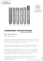 Schoeps Brochure CMT50 Type Series Microphones 1974 english