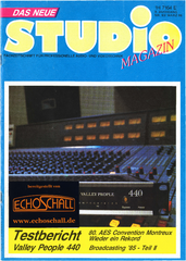 [Translate to Englisch:] Studio Magazin Heft 93-Test Valley People 440-Erstgründung SAE Institut in Deutschland-Studer A807